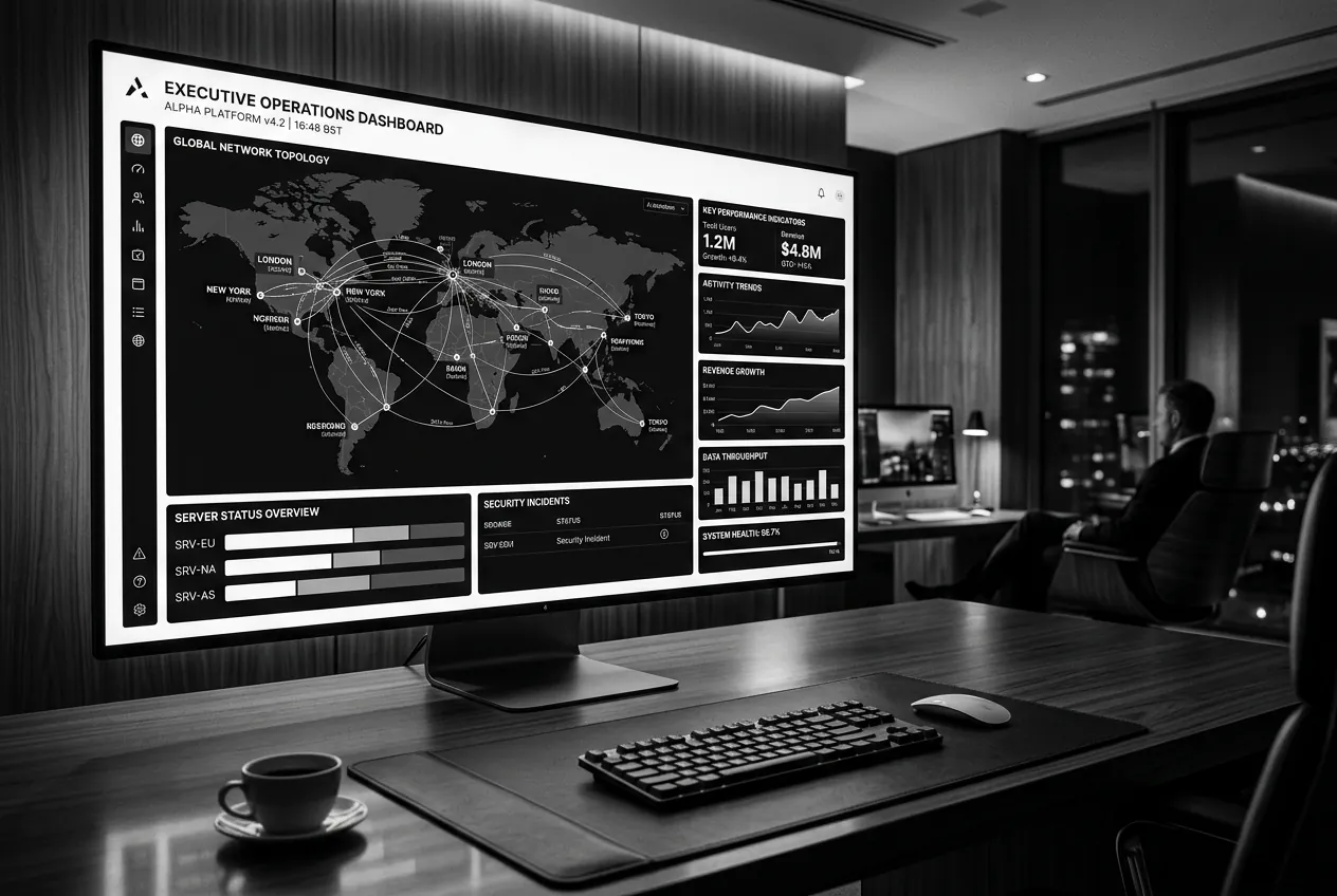 Ozeero platform dashboard showing real-time infrastructure monitoring